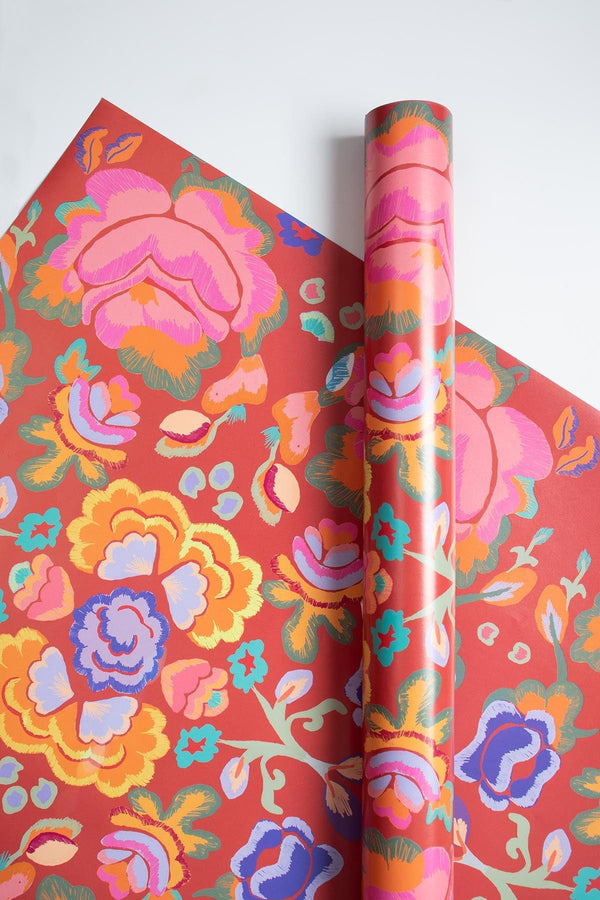 Flower Of Earth Multi-Colored Gift Wrapping Paper (Set Of 6)