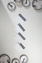Aattur Black And White Cocktail Napkin (Set Of 4)