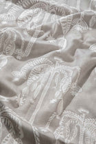 Toddy Palm Taupe Printed Upholstery Fabric