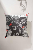 Mindscape Charcoal Floor Cushion Cover (61 Cm X 61 Cm)