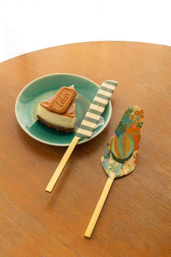 Keora Striper Cake Server (Set Of 2)