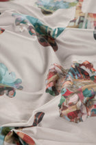 Palmyrah Beige Printed Velvet Upholstery Fabric