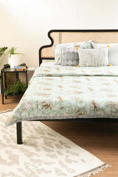 Ahnan Pure Cotton Bedcover (Icy Green)