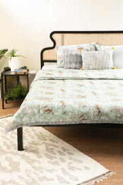 PRINT & PATTERN BEDCOVERS Ahnan Pure Cotton Bedcover (Icy Green)