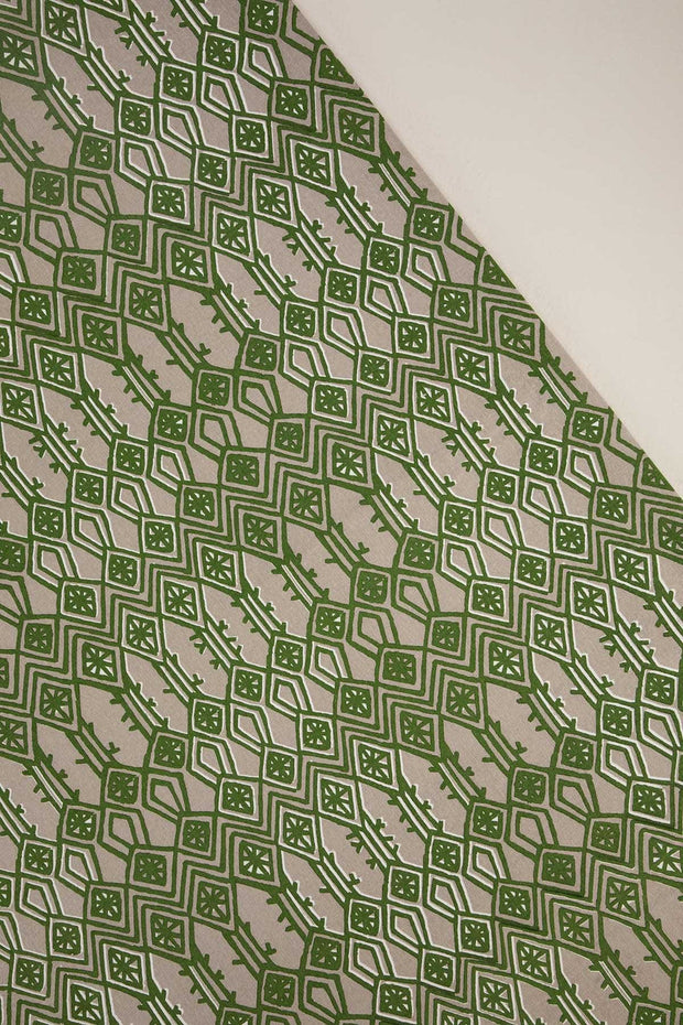 PRINT & PATTERN UPHOLSTERY FABRICS Arka Printed Upholstery Fabric (Stem Green )
