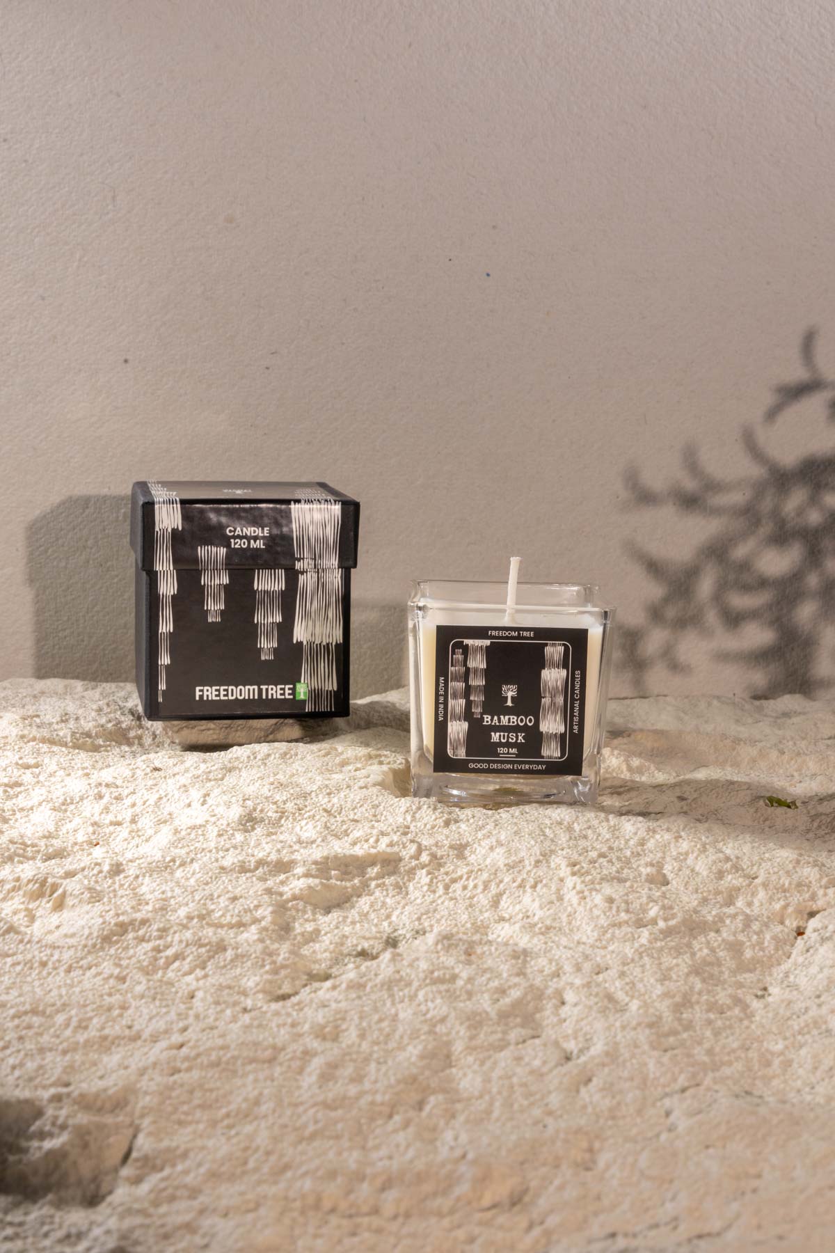 SCENTED CANDLES Bamboo Musk Scented Candle (120 ML)