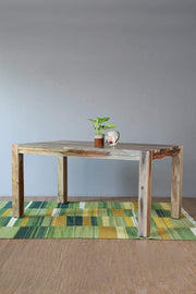 DINING TABLES Block Natural Dining Table (Sheesham Wood)