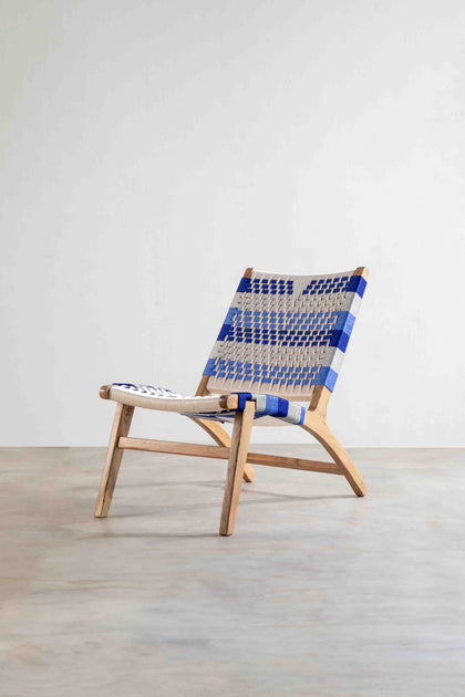 Bunai Easy Acacia Wood And Rope Armchair