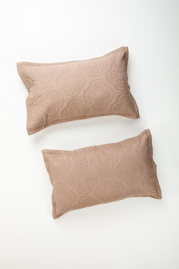 Clover Beige Pillow Cover Set (Set of 2)