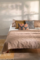 Clover Beige Quilted Bedcover
