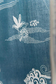 PRINT & PATTERN SHEER FABRICS Coromandel Sheer Fabric And Curtains (Blue)
