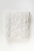 Daisy Field Ecru Quilted Bedcover