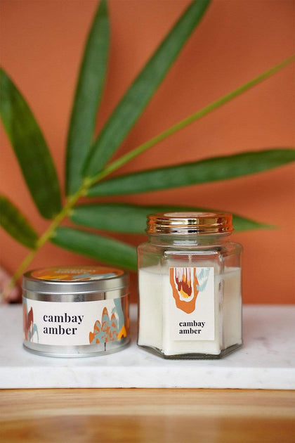 Buy Dark Amber Ginger Lily Natural Soy Wax Scented Candle Online