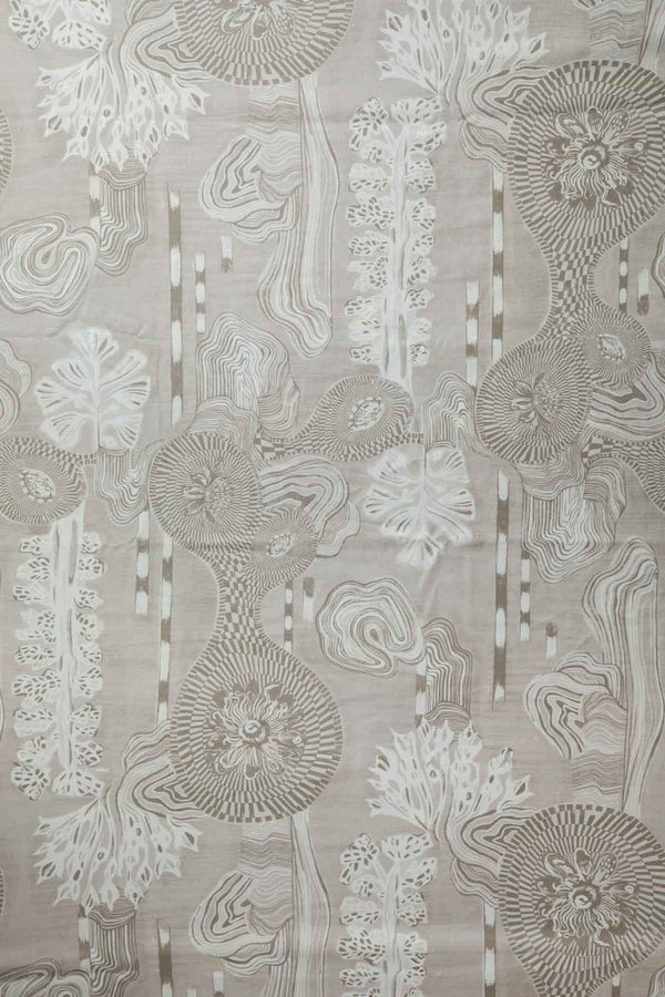 Earth Core Taupe Printed Upholstery Fabric