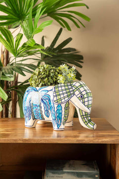Ele By The Trees Ceramic Centerpiece (Citron Green)