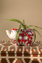 Ele In The Garden Ceramic Centerpiece (Rust Red)