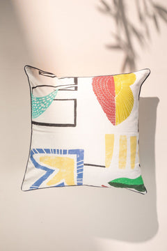 Face To Face Multi Colored Cushion Cover (61 X 61 Cm)