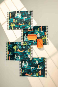 Fragrant Journey Lucid Teal Table Mat (Set Of 4)