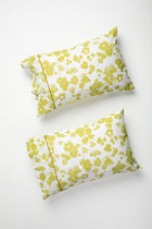 Inky Blossom Spring Yellow Pillow Cover Set (Set of 2)
