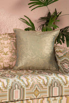 Kabini Stars Misty Gold Cushion Cover (46 X 46 Cm)