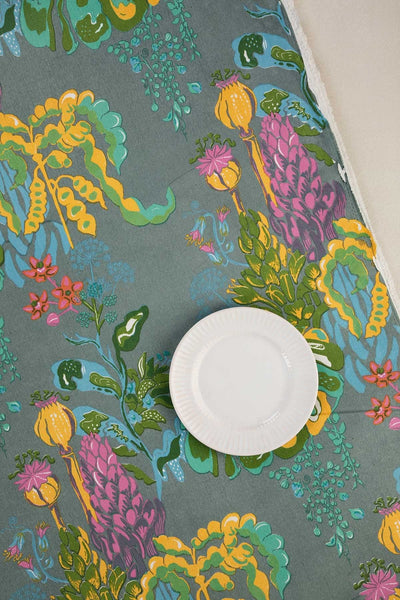 PRINT & PATTERN UPHOLSTERY FABRICS Kachnar Printed Upholstery Fabric (Green Fields )