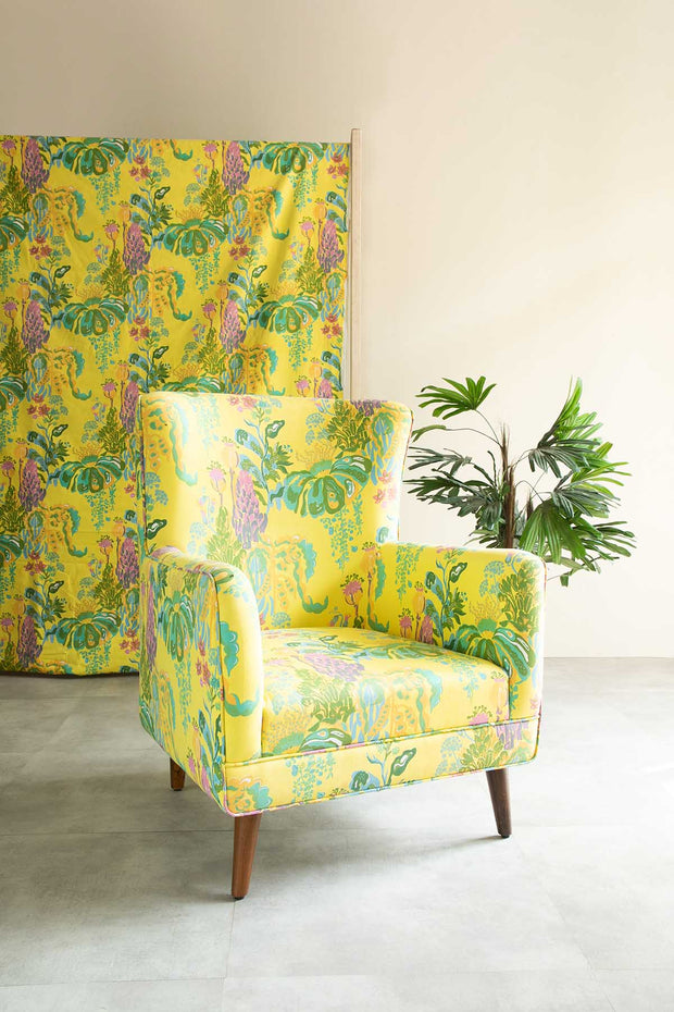 PRINT & PATTERN UPHOLSTERY FABRICS Kachnar Printed Upholstery Fabric (Yellow Fields)