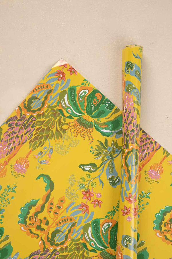 Kachnar Yellow Fields Gift Wrapping Paper (Set Of 6)