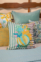 Keora Stripers Honey Bloom Cushion Cover (46 X 46 Cm)