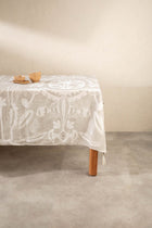 Medellion Tree Taupe Table Cover