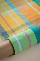 Modish Madras Sun Yellow Patterned Upholstery Fabric