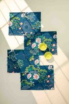 Moonflower Moonlit Blue Table Mat (Set Of 4)