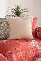 Nilgiri Geo Weave Beige Cushion Cover (41 Cm X 41 Cm)