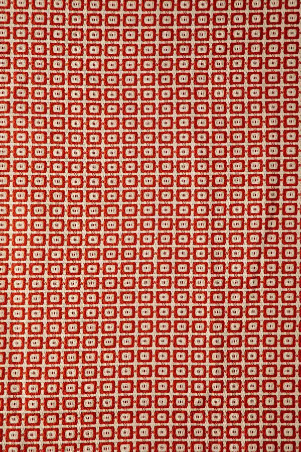 Ooty Geo Patterned Upholstery Fabric (Red Earth)