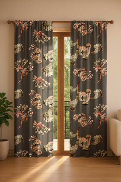 Palmyrah Slate Grey Velvet Drapes And Blinds
