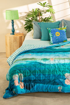 Pangong Lake Water Blue Quilt