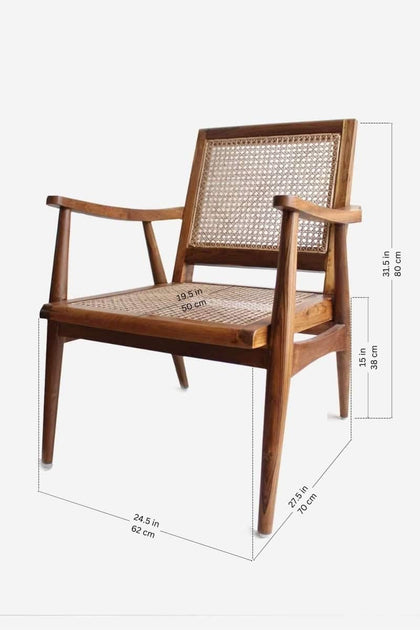 Arm Chair Wood And Wicker Chair Buy Hasthshilpa Teak Wood And