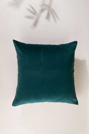 SHAMS & FLOOR CUSHIONS Solid Velvet Deep Emerald Floor Cushion Cover (61 Cm x 61 Cm)