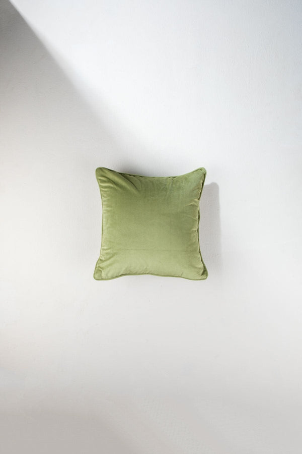 Solid Velvet Olive Cushion Cover (41 X 41 Cm)