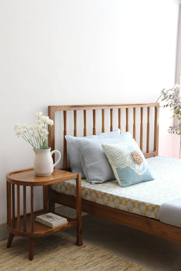 Spindle Teak Wood Bed
