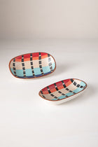 Striper Ceramic Rectangle Palette (Set Of 2)