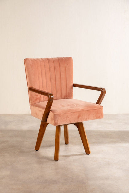 Swivel Teak Wood Study Chair