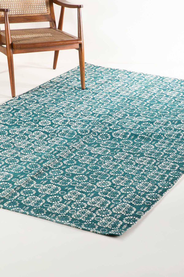 Tamara Printed Rug (Teal Balance)