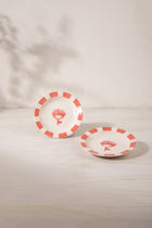 Toddy Palm Ceramic Snack Plate (Set Of 2)
