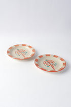 Toddy Palm Tree Ceramic Snack Plate (Set Of 2)