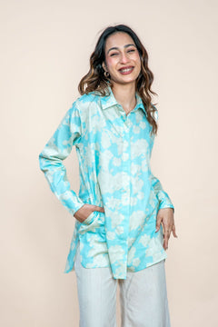 Treetops Easy Shirt (Mint Bloom)