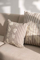 Tribal Etchings Sienna and Grey Cushion Cover (41 X 41 Cm)