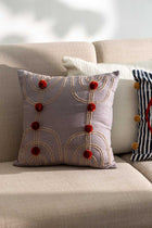 Tribal Etchings Grey Cushion Cover (41 X 41 Cm)