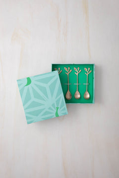 Damask Leaves Dessert Spoons (Set of 4)