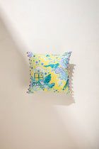 Damask Rose Butter Yellow Cushion Cover (41 X 41 Cm)