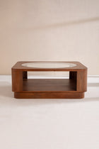 Dune Acacia Wood And Glass Coffee Table